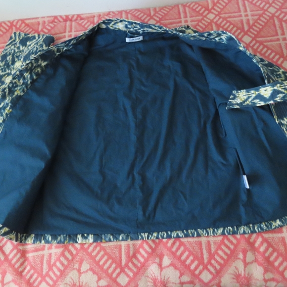 Overlover Jackets Rosebud Jacket in Ikat Blue sz S - Picture 2 of 5